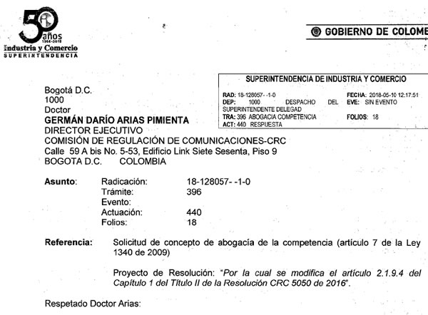 5G Fucsia � S&C confirma a Evaluamos y rega�a a Germ�n Dar�o Arias de la CRC