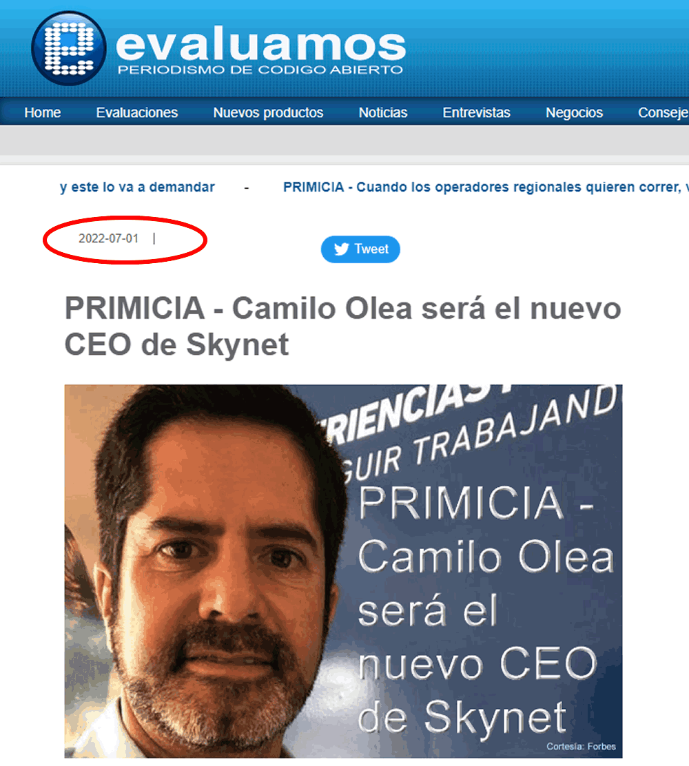 Sergio González y Skynet reconfirman a Evaluamos