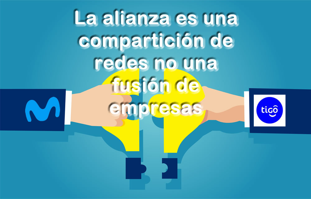 Movistar – Tigo: es compartición de redes no fusión de empresas.