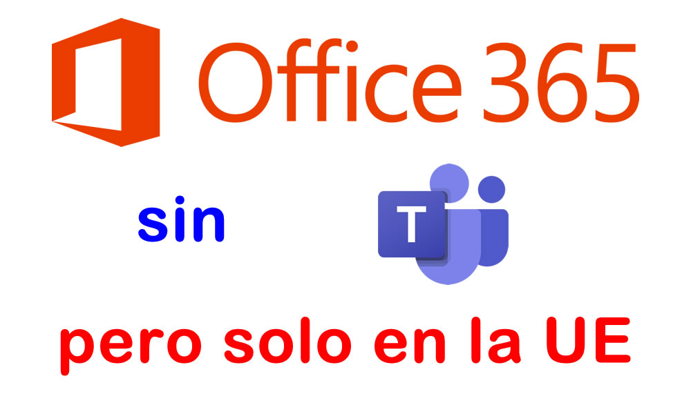 Office y Office 365 no incluirán Teams en la UE