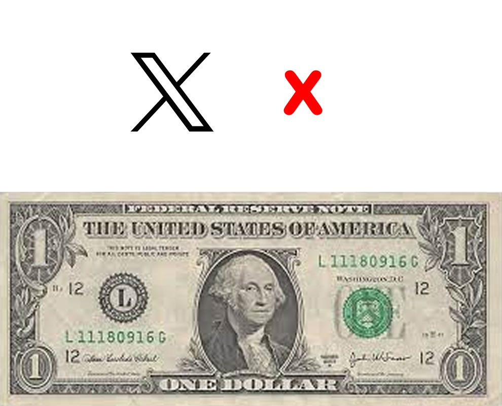 X x 1 USD para poder usar la red social