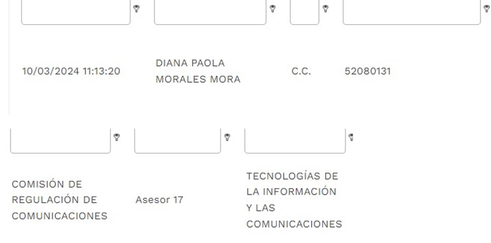 Curiosamente Diana Paola Morales Mora sale de la dirección (E) de la ANE