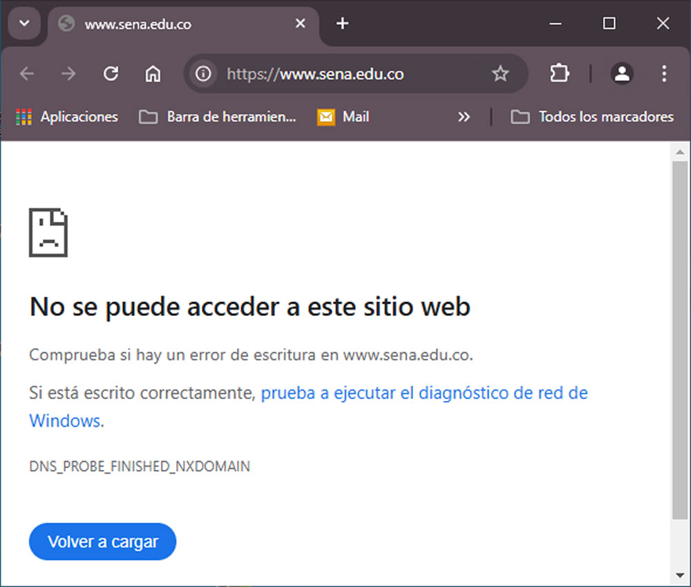 Desorganización y falta de previsión: No funciona ninguna página Web del Sena