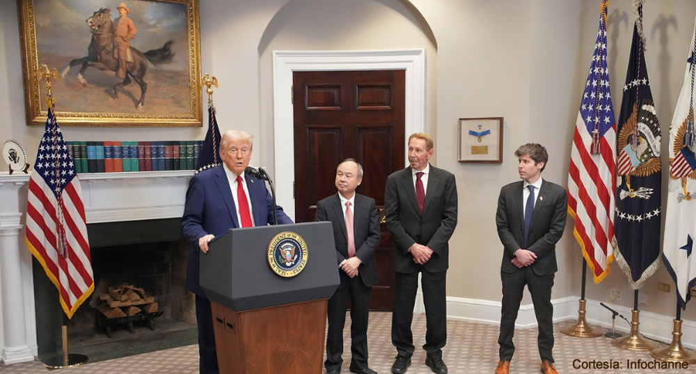 Trump junta 500.000 MUSD para crear super empresa Stargate de IA