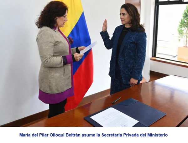 Mar�a del Pilar Olloqui Beltr�n es la secretaria Privada de MinTIC